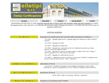 Tablet Screenshot of elletipicertificazione.it